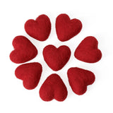 MODWOOL Felt  2.5" Heart Shaped Decor Set