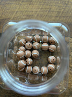 Pattern Round Silicone Beads