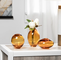 Mini Lustre Vases (Amber)