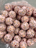 Pattern Round Silicone Beads