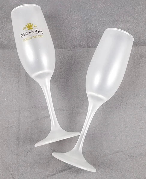 6 oz Sublimation Frosted Champagne Glass