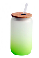 16oz  Ombre Sublimation Glass Can Tumblers