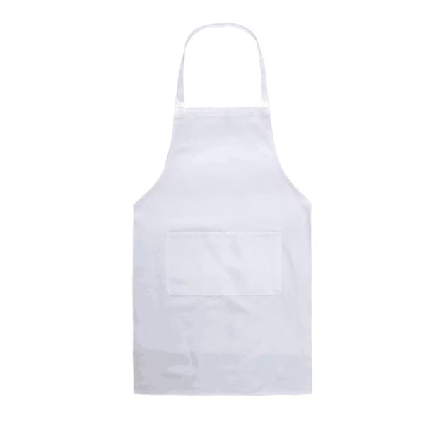 White 100% Polyester Adult Apron