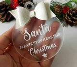 Acrylic Ornaments with Bows